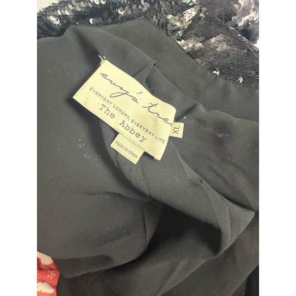 Evy's Tree Black Sequins Blazer Jacket - Picture 4 of 5